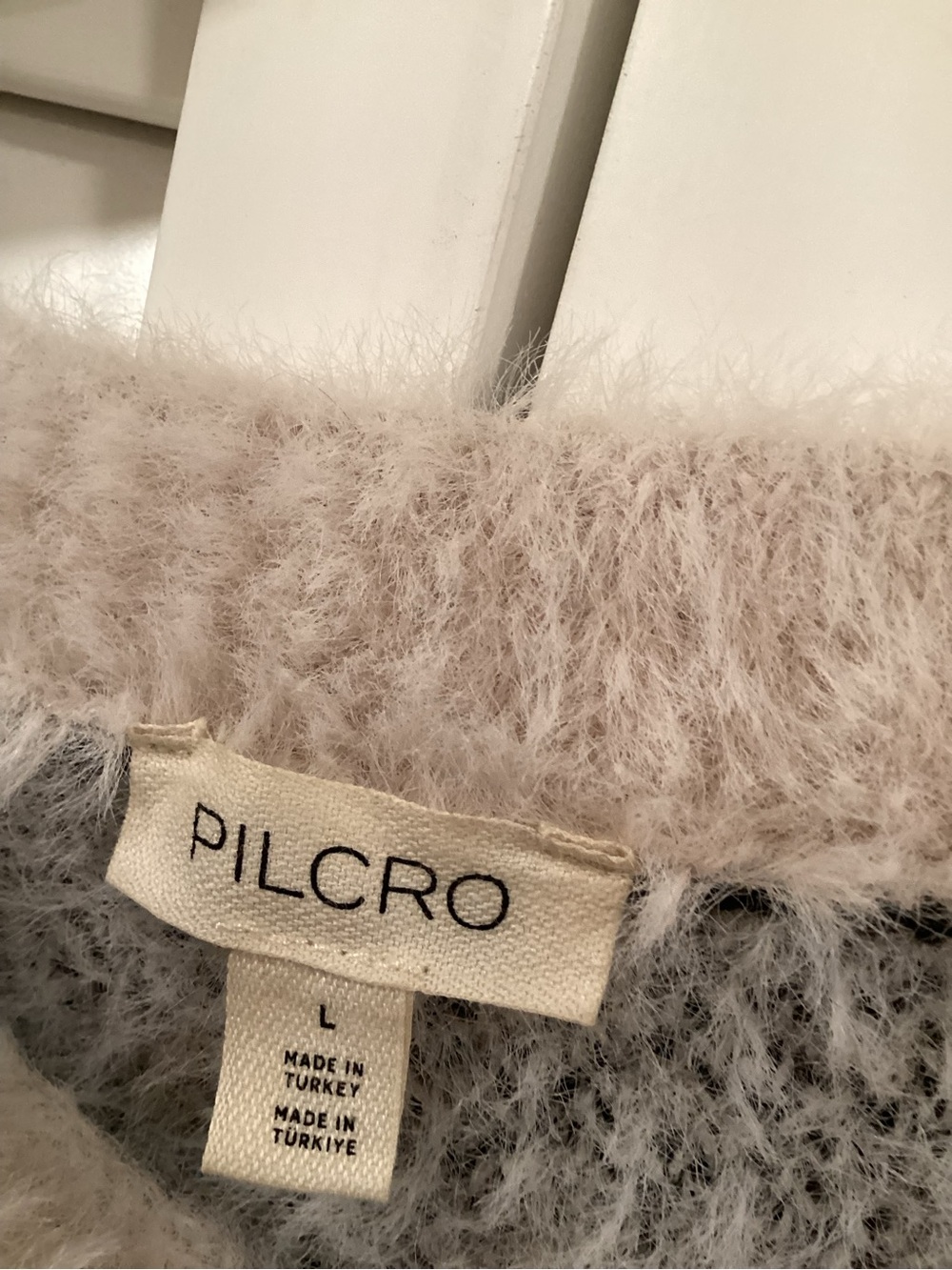 Pilcro  Pattered Eyelash Sweaters “Stars” detail L Ecru/Black - Picture 7 of 8